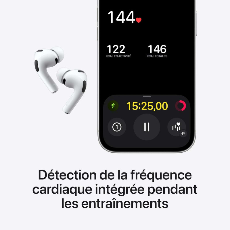 Apple AirPods Pro 3ᵉ génération avec boîtier de charge MagSafe (USB-C)