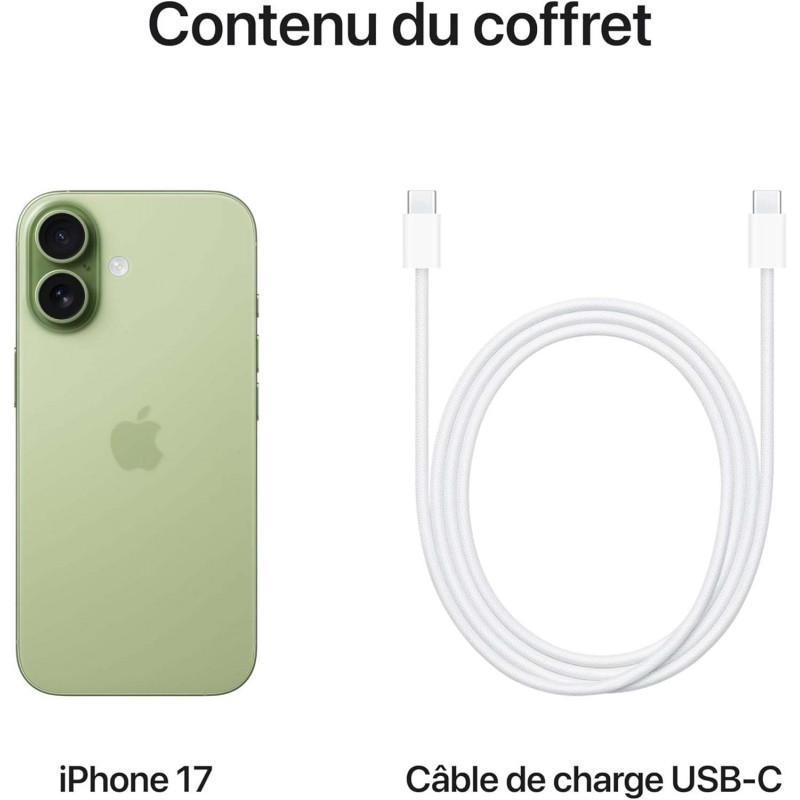 Apple iPhone 17 (512Go, Nano Sim + eSIM) - Sauge