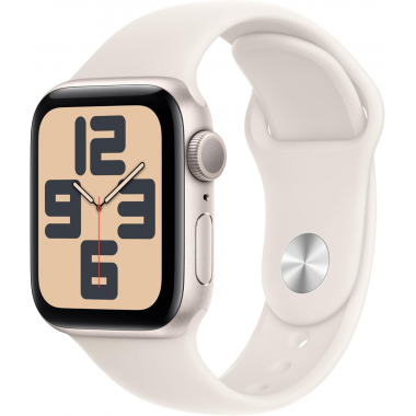 Apple Watch SE 2024 2ème génération (GPS, 40mm) - Boîtier aluminium Starlight avec bracelet sport S/M Starlight Apple Watch SE 2024 2ème génération (GPS, 40mm) - Boîtier aluminium Starlight avec bracelet sport S/M Starlight