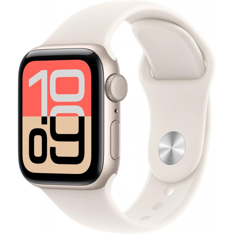 Apple Watch SE 3 (GPS, 44mm) - Montre connectée avec boîtier Lumière stellaire et Bracelet Sport Lumière stellaire M/L Apple Watch SE 3 (GPS, 44mm) - Montre connectée avec boîtier Lumière stellaire et Bracelet Sport Lumière stellaire M/L