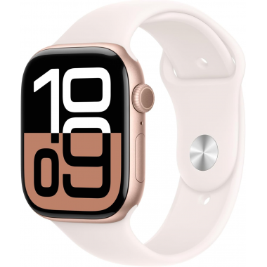 Apple Watch Series 10 (GPS, 42 mm) - Boîtier en aluminium or rose avec bracelet Blush clair S/M Apple Watch Series 10 (GPS, 42 mm) - Boîtier en aluminium or rose avec bracelet Blush clair S/M