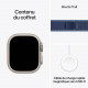 Apple Watch Ultra 3e génération (GPS, 49 mm) - Boîtier en titane naturel avec bracelet Trail Loop bleu et bleu vif, tailles S/M