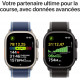 Apple Watch Ultra 3e génération (GPS, 49 mm) - Boîtier en titane noir avec bracelet milanais en titane noir (taille moyenne)