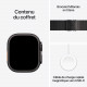 Apple Watch Ultra 3e génération (GPS, 49 mm) - Boîtier en titane noir avec bracelet milanais en titane noir (grand modèle)