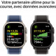Apple Watch Ultra 3e génération (GPS, 49 mm) - Boîtier en titane naturel avec bracelet Alpine Loop bleu (grand modèle)