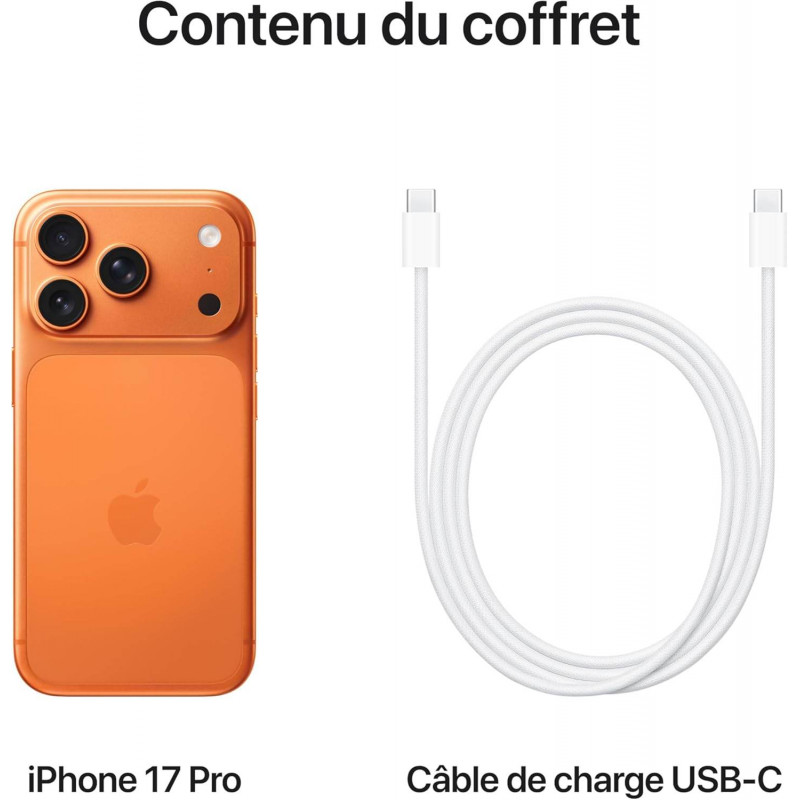 Apple iPhone 17 Pro (512Go, Nano Sim + eSIM) - Cosmic Orange