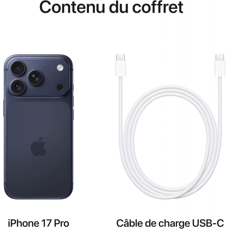 Apple iPhone 17 Pro (1To, Nano Sim + eSIM) - Deep Blue