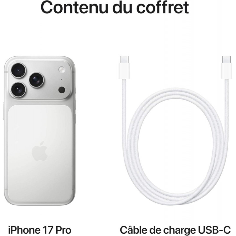 Apple iPhone 17 Pro (256Go, Nano Sim + eSIM) - Silver