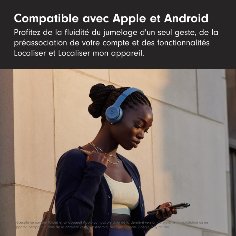 Beats Solo 4 Casque Supra-auriculaire sans Fil Bluetooth – Bleu ardoise