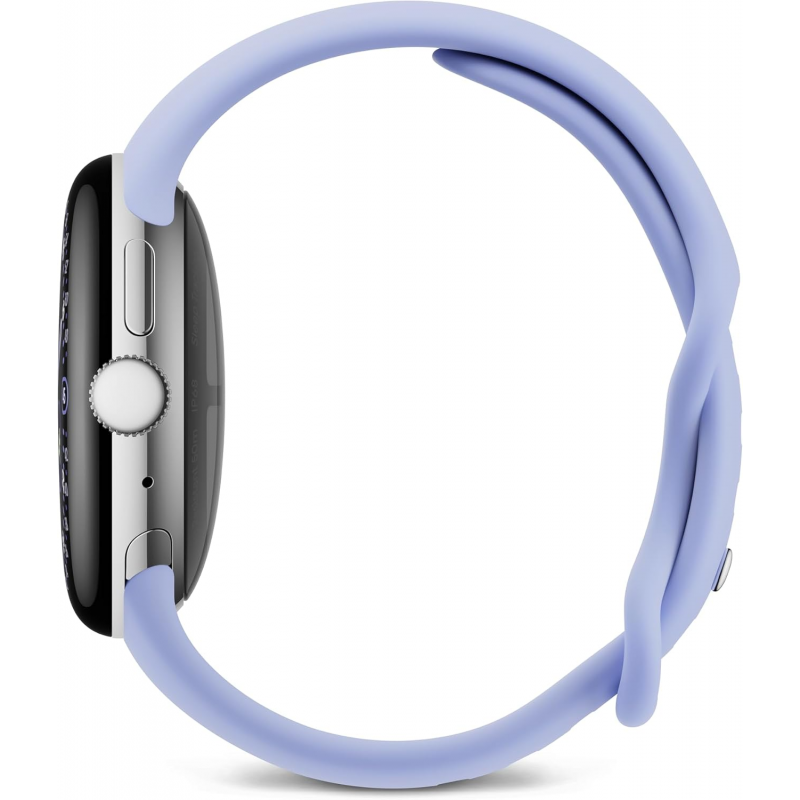 Google Pixel Watch 4 Wi-Fi (41mm) - Polished Silver Aluminium Case with Iris Active Band