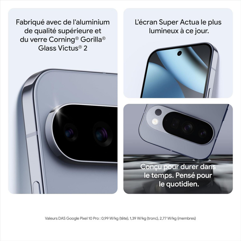 Google Pixel 10 Pro 5G Smartphone (16+256Go) - Noir Volcanique