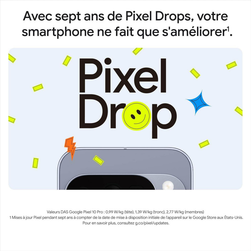 Google Pixel 10 Pro XL 5G Smartphone (16+256Go) - Quartz Gris