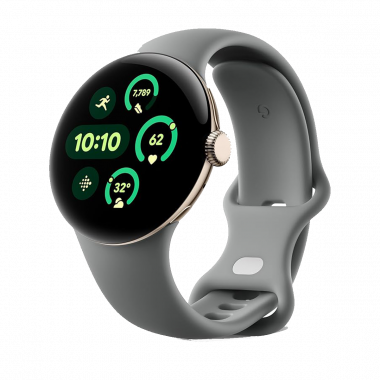 Google Pixel Watch 3 Wifi (41mm) — Boîtier Champagne Doré avec Bracelet Vert Sauge  Google Pixel Watch 3 Wifi (41mm) — Boîtier Champagne Doré avec Bracelet Vert Sauge