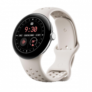 Google Pixel Watch 3 Wi-Fi (41mm) - Boîtier Argent Poli avec Bracelet Porcelaine Google Pixel Watch 3 Wi-Fi (41mm) - Boîtier Argent Poli avec Bracelet Porcelaine