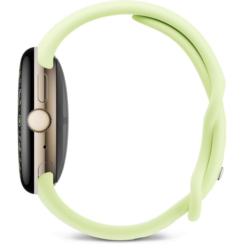 Google Pixel Watch 4 Wi-Fi (41mm) - Champagne Gold Aluminium Case with Lemongrass Active Band