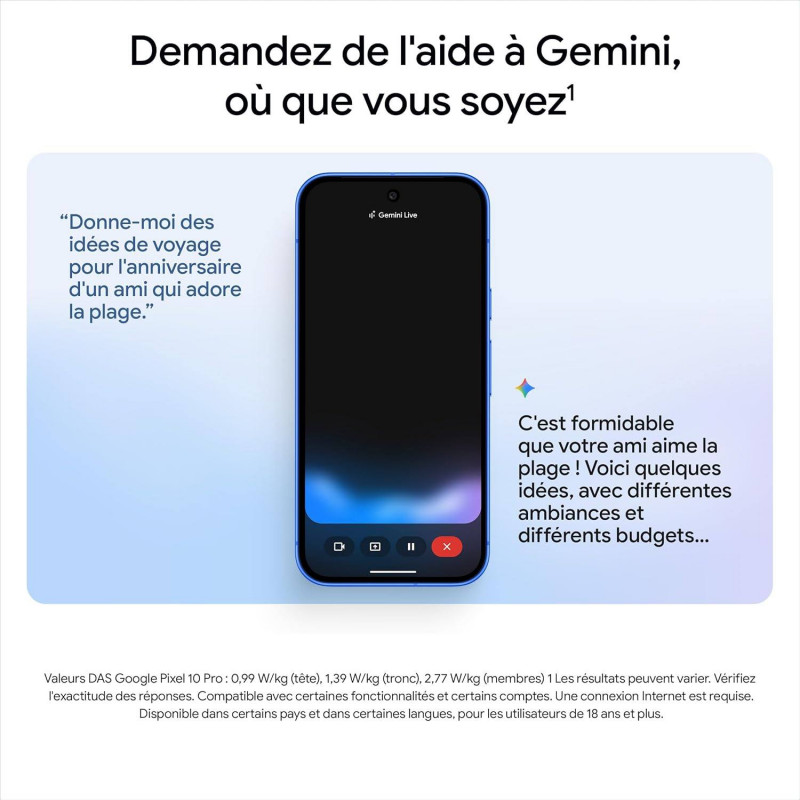 Google Pixel 10 5G Smartphone (12+256Go) - Givre