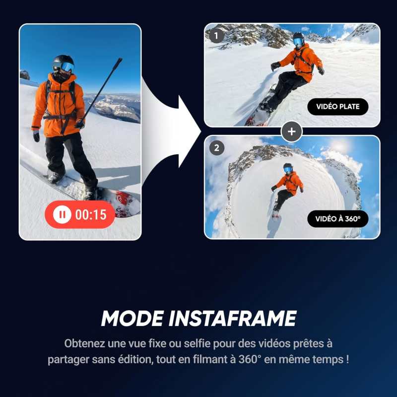 Insta360 X5 - Caméra d'action 360 étanche Insta360 X5 - Caméra d'action 360 étanche