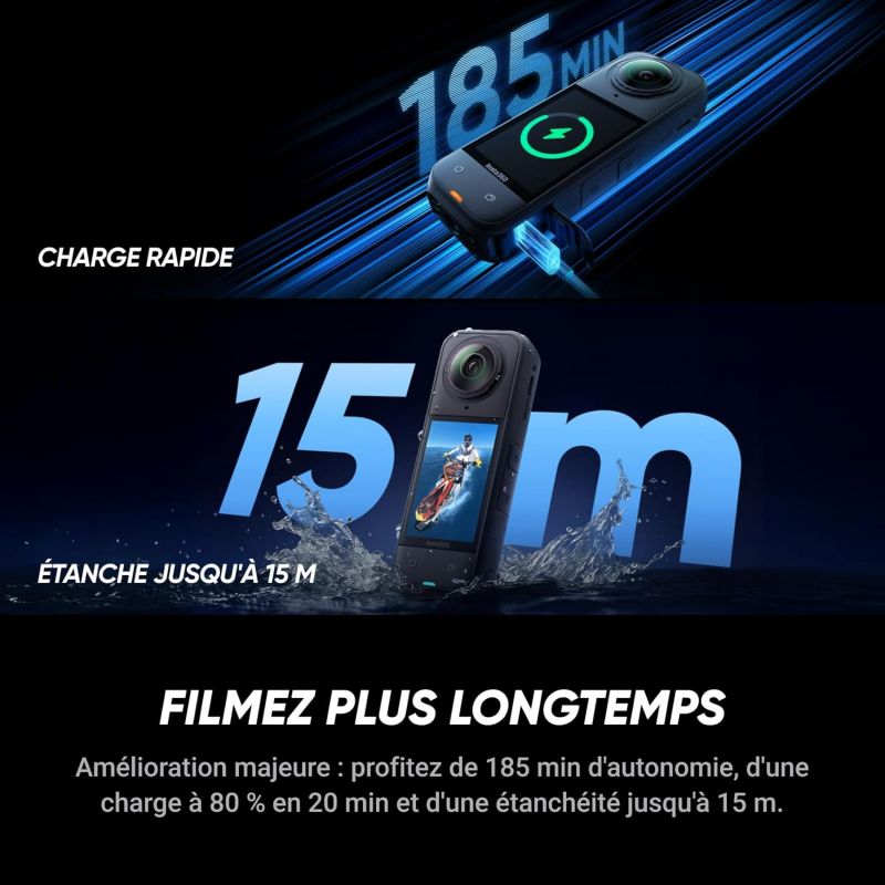 Insta360 X5 - Caméra d'action 360 étanche Insta360 X5 - Caméra d'action 360 étanche