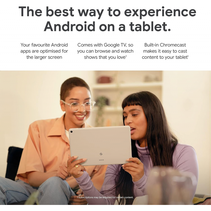 Google Pixel Tablet avec Station de Recharge avec Haut-Parleur (WiFi, 8+256Go) - Porcelaine