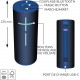 Logitech Ultimate Ears MEGABOOM 4 Enceinte Bluetooth Portable étanche - Bleu