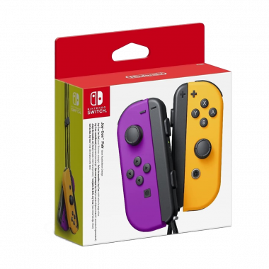 Paire de manettes Joy-con Nintendo Switch - violet néon / orange Paire de manettes Joy-con Nintendo Switch - violet néon / orange
