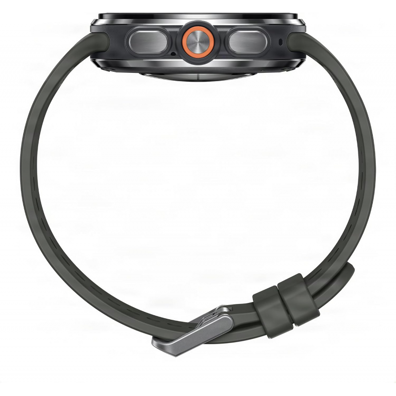Samsung Galaxy Watch Ultra 2 Smart Watch (LTE, 47mm) - Argent Titane avec Olive Bracelet Sport extrême