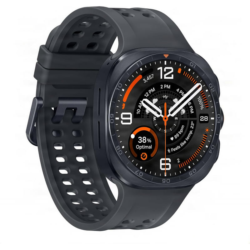 Samsung Galaxy Watch Ultra 2 Smart Watch (LTE, 47mm) - Noir Titane avec Noir Bracelet Sport extrême