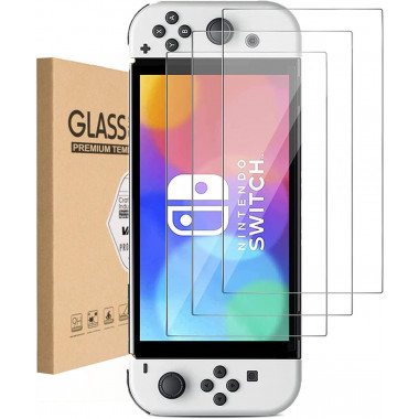 3 Pièces - Verre Trempé Protection d'écranCompatible avec Nintendo Switch OLED 3 Pièces - Verre Trempé Protection d'écranCompatible avec Nintendo Switch OLED